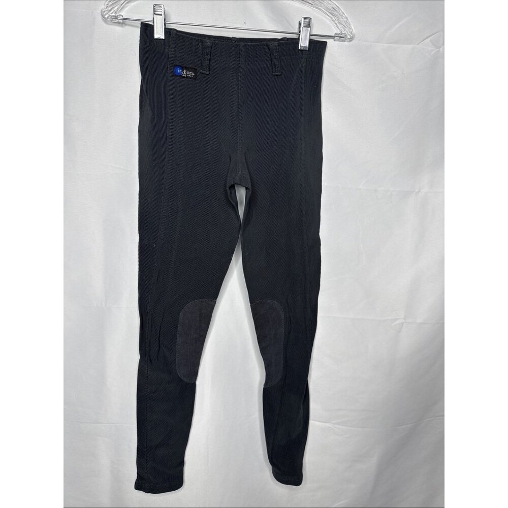 Irideon Knee Patch Breeches Youth XL Grey Horseback Riding Tights RIbbed Pants